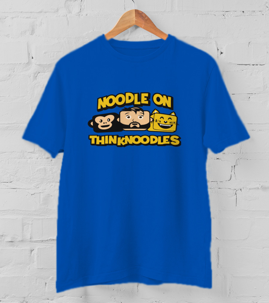 NOODLE ON THINKNOODLES Monkey Cat Icons T-Shirt
