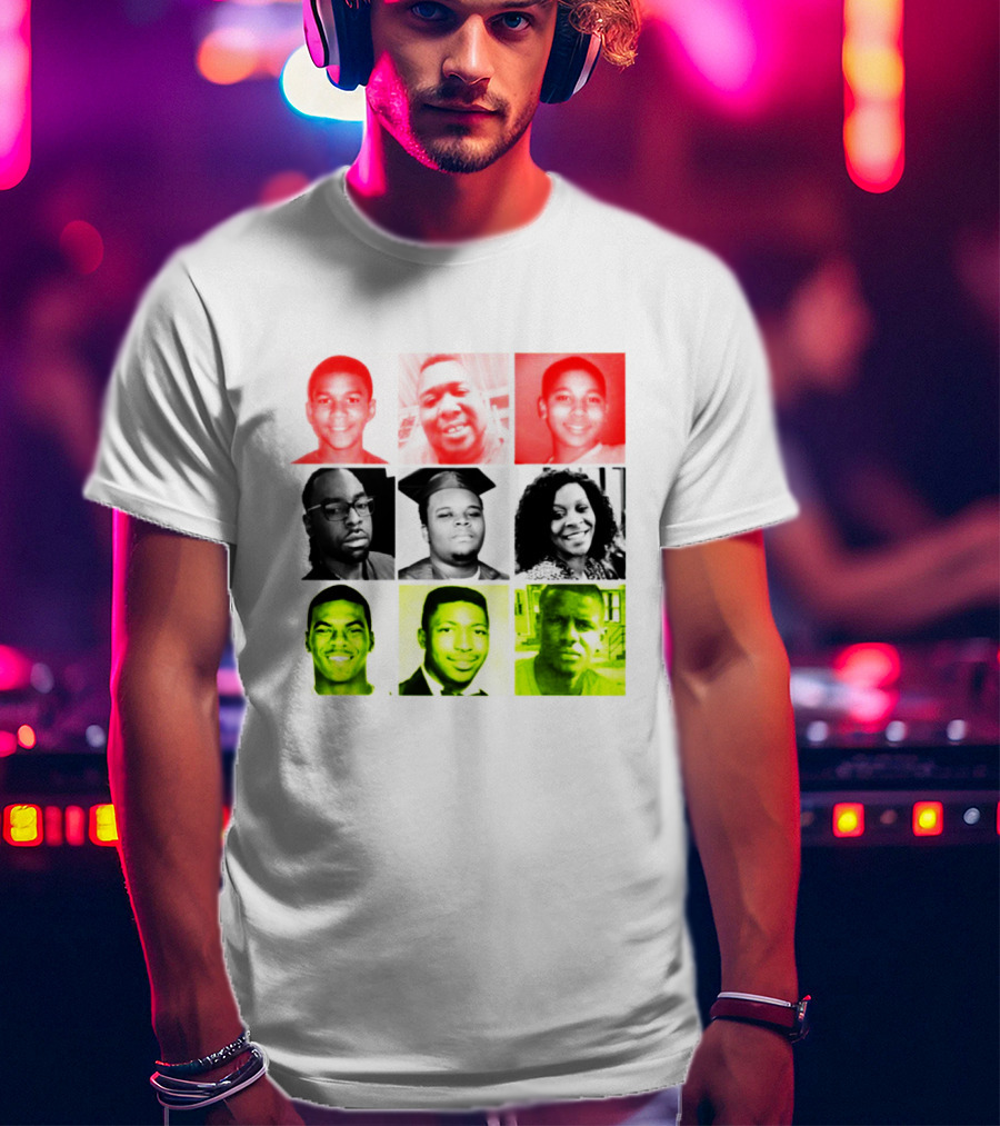 Black Victims Of Police Brutality Remembered In Powerful Collage T-Shirt