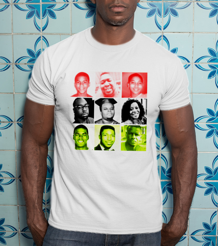 Black Victims Of Police Brutality Remembered In Powerful Collage T-Shirt