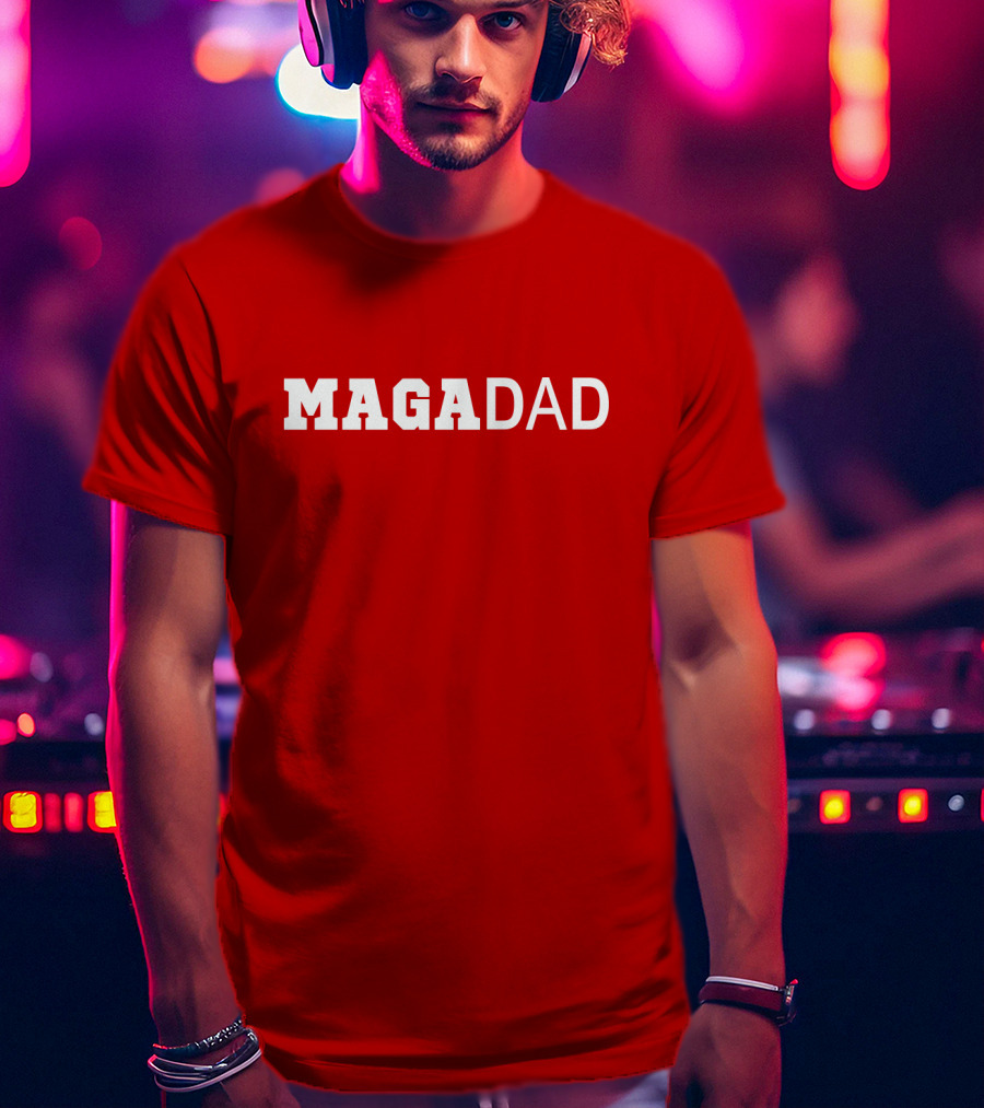 MAGA Dad Bold Red T-Shirt