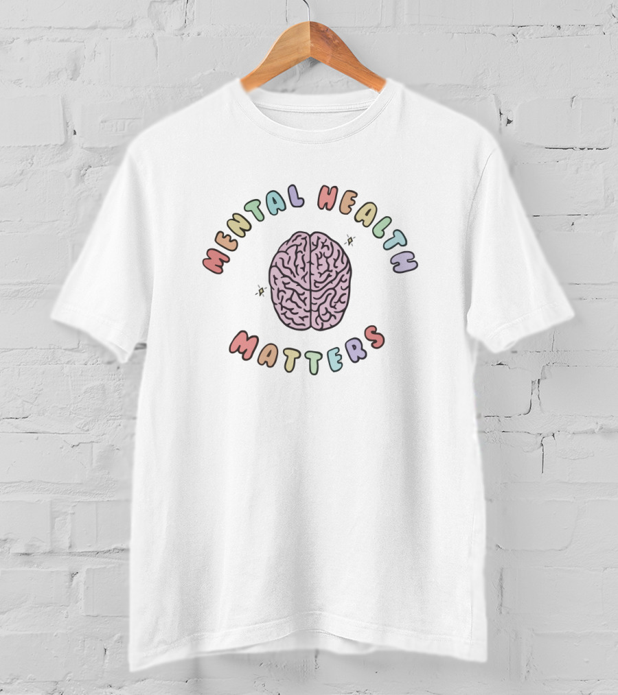 Mental Health Matters Pastel Brain T-Shirt