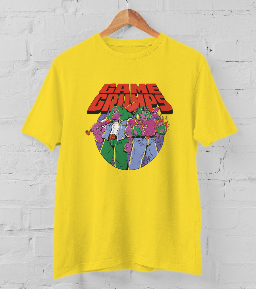 Game Grumps Retro Beat 'Em Up Characters Fiery Brawlers T-Shirt