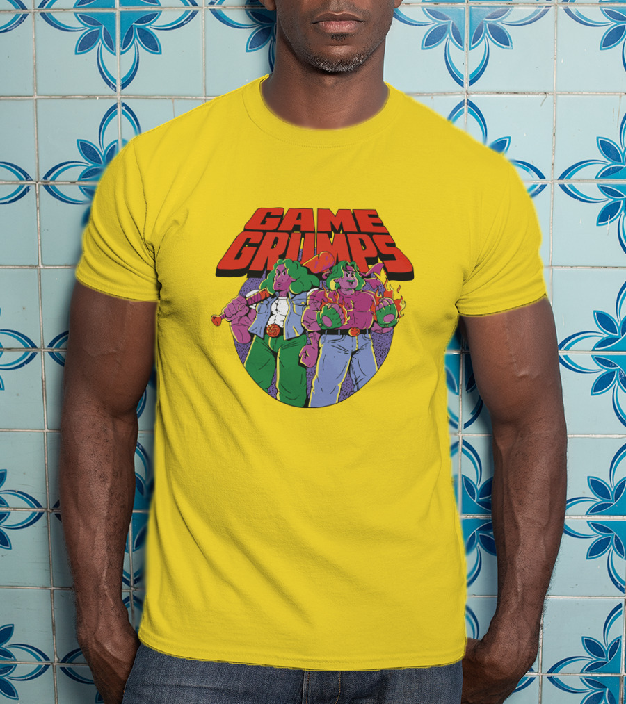 Game Grumps Retro Beat 'Em Up Characters Fiery Brawlers T-Shirt