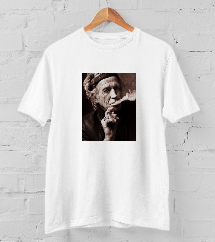 Kanye West Never Heard Of Her Keith Richards Smoking Image T-Shirt