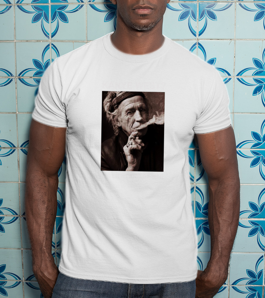 Kanye West Never Heard Of Her Keith Richards Smoking Image T-Shirt