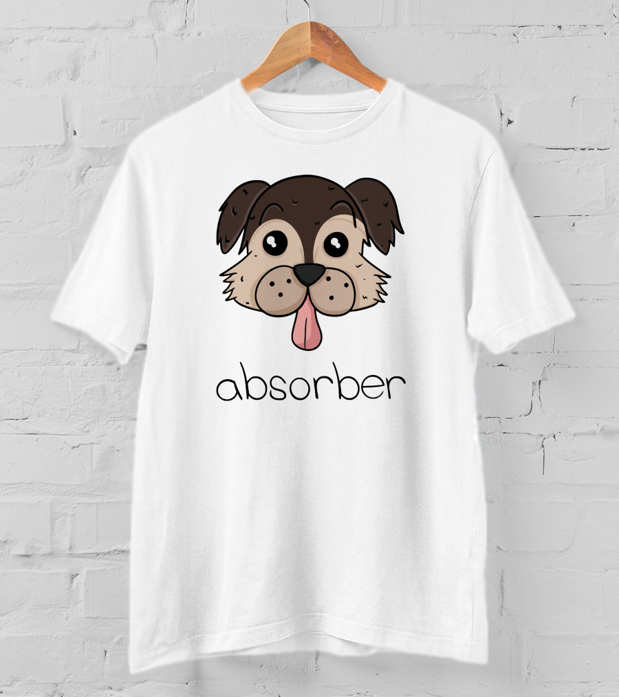 Absorber Dog Cartoon Illustration Image T-Shirt