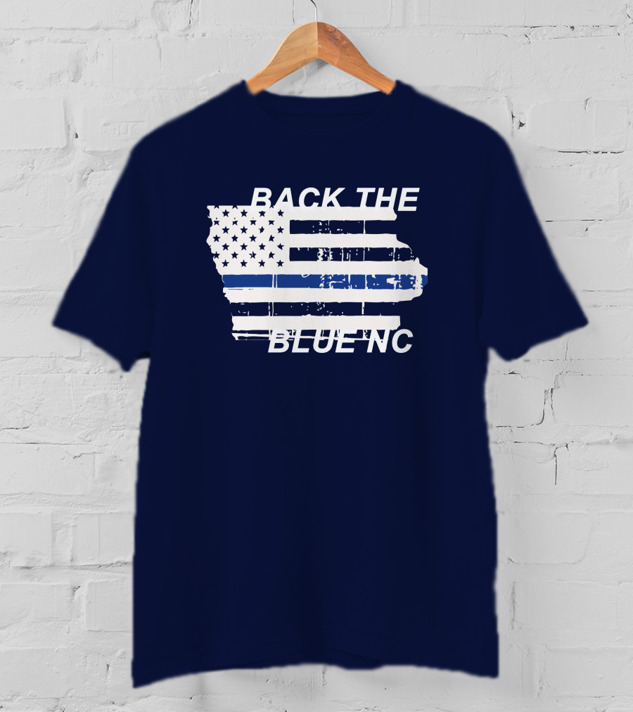 BACK THE BLUE NC American Flag T-Shirt