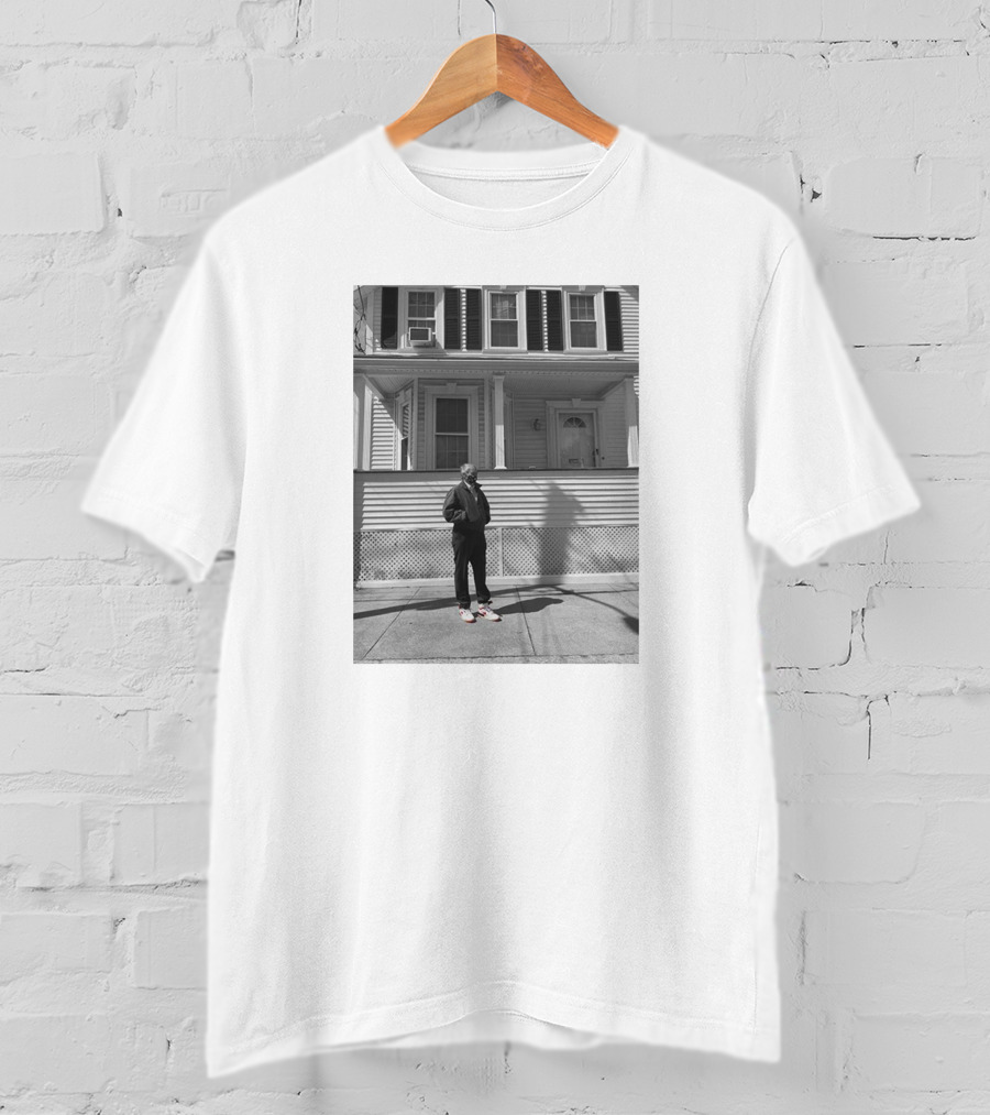 Ed Markey Standing In Front Of House In Black And White Photo T-Shirt