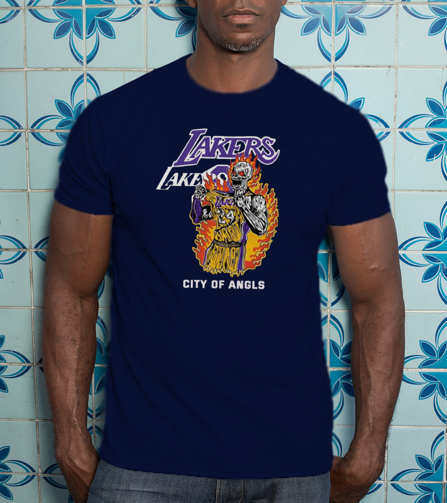 Lakers Flames City Of Angels T-Shirt