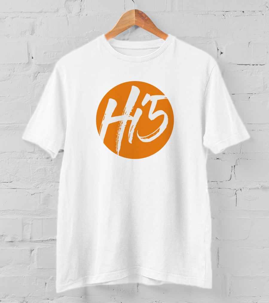 Hi5 Orange Circle Logo Merch T-Shirt