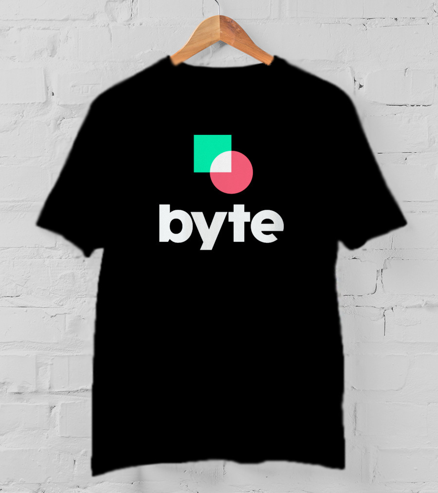 Byte Logo Geometric Shapes T-Shirt