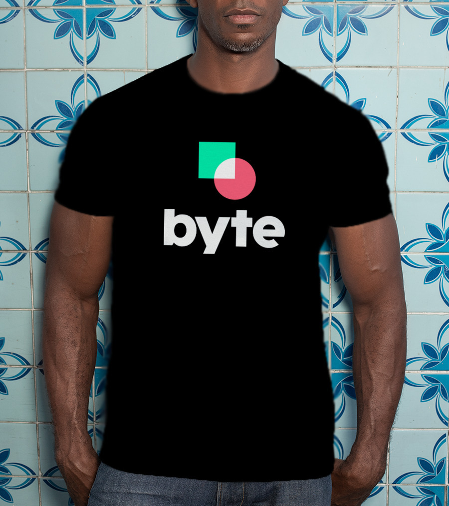Byte Logo Geometric Shapes T-Shirt