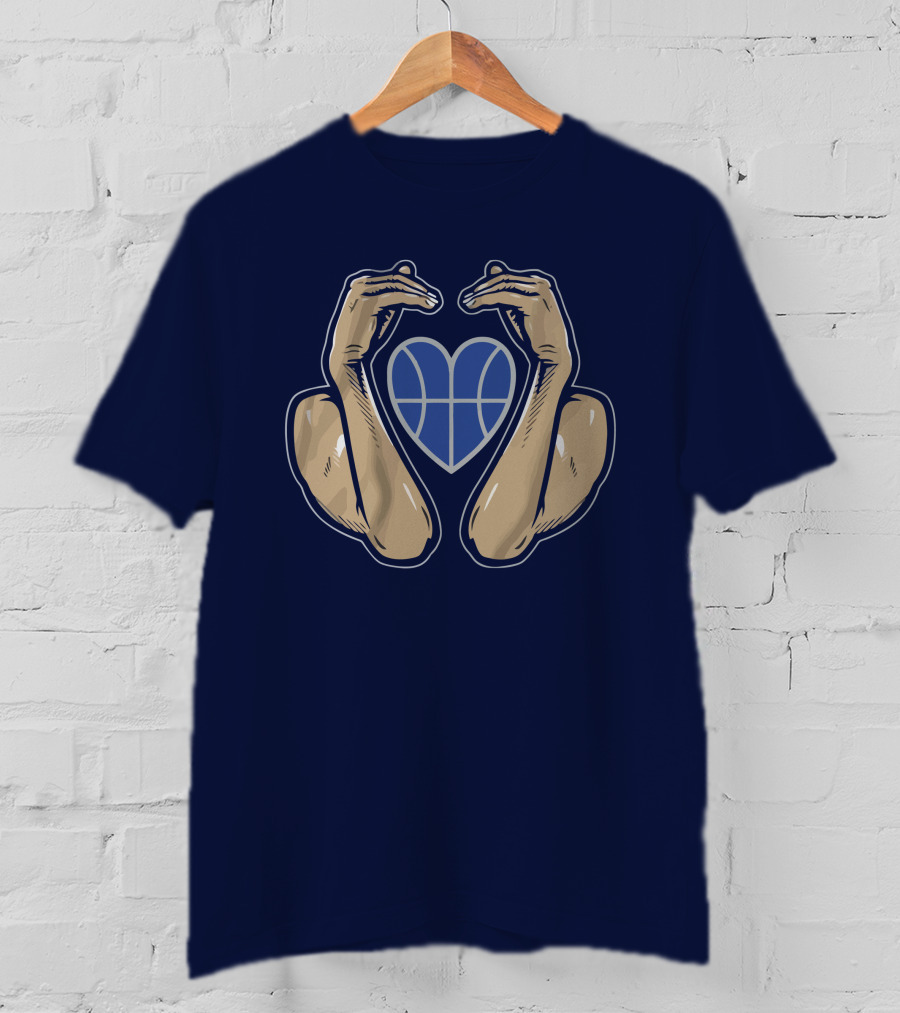 Basketball Heart With Flexed Arms T-Shirt