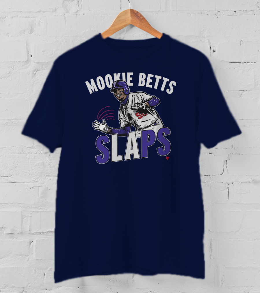 Mookie Betts Slaps Baseball Action T-Shirt