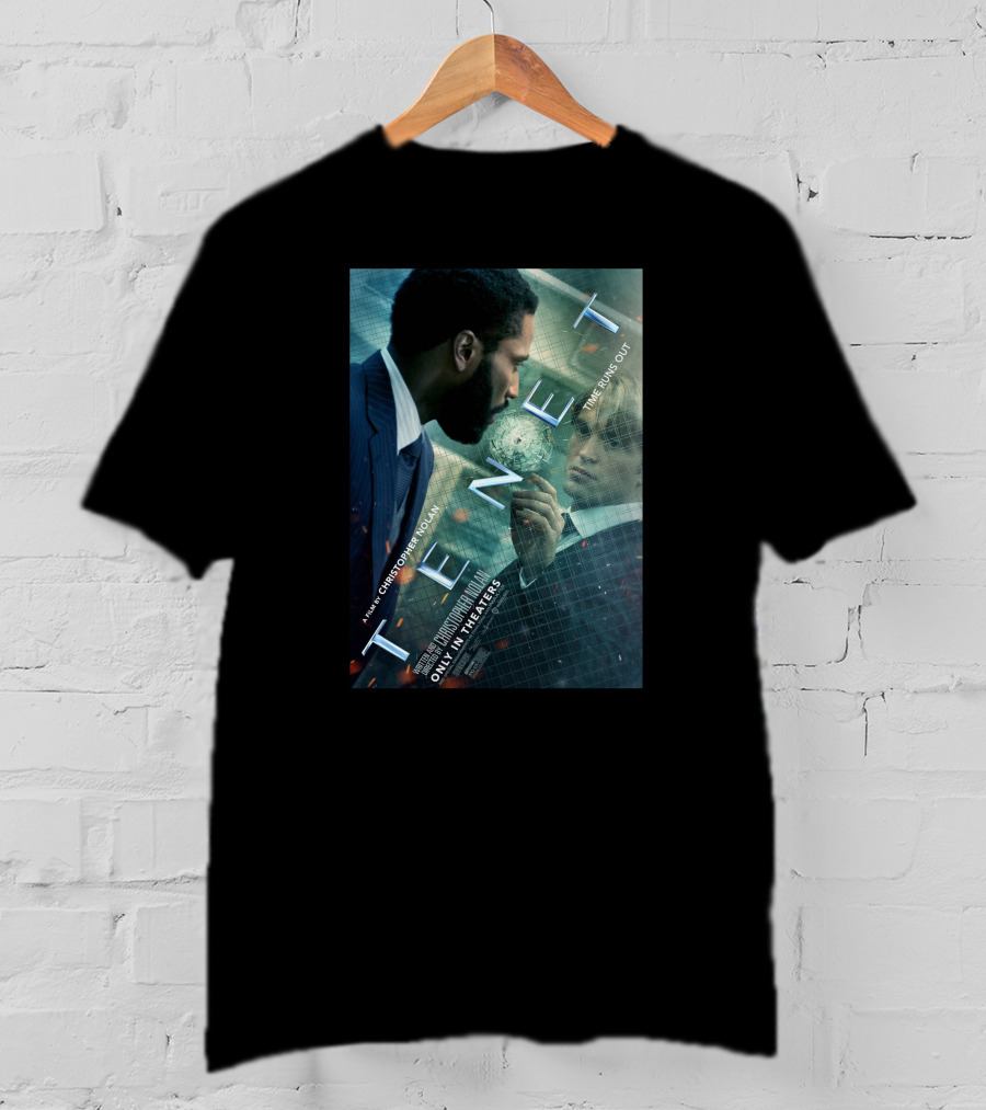Christopher Nolan Tenet New Film Only In Theaters Time Runs Out T-Shirt