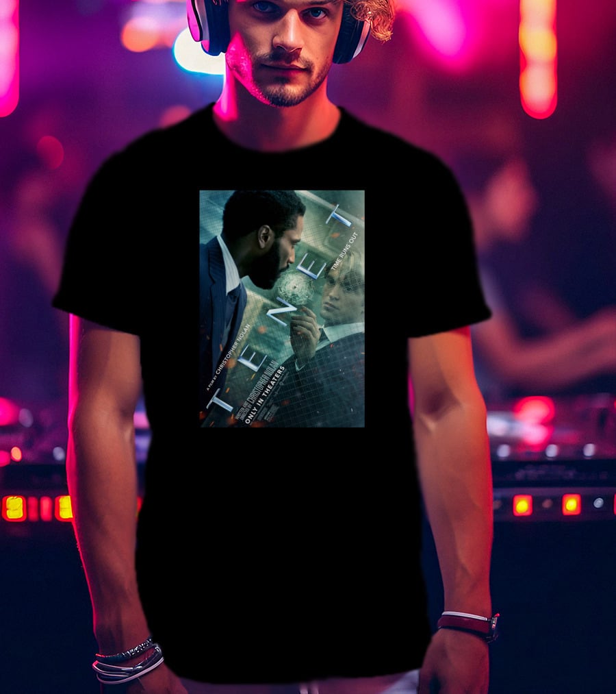 Christopher Nolan Tenet New Film Only In Theaters Time Runs Out T-Shirt