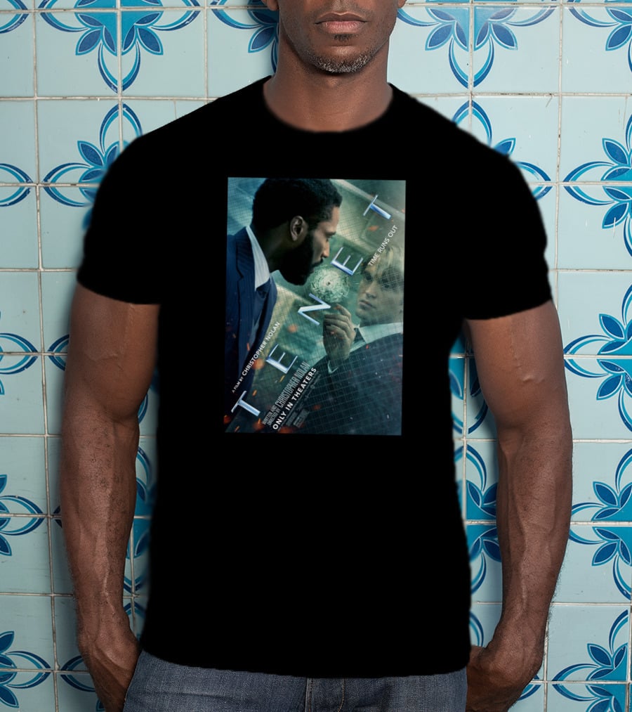 Christopher Nolan Tenet New Film Only In Theaters Time Runs Out T-Shirt