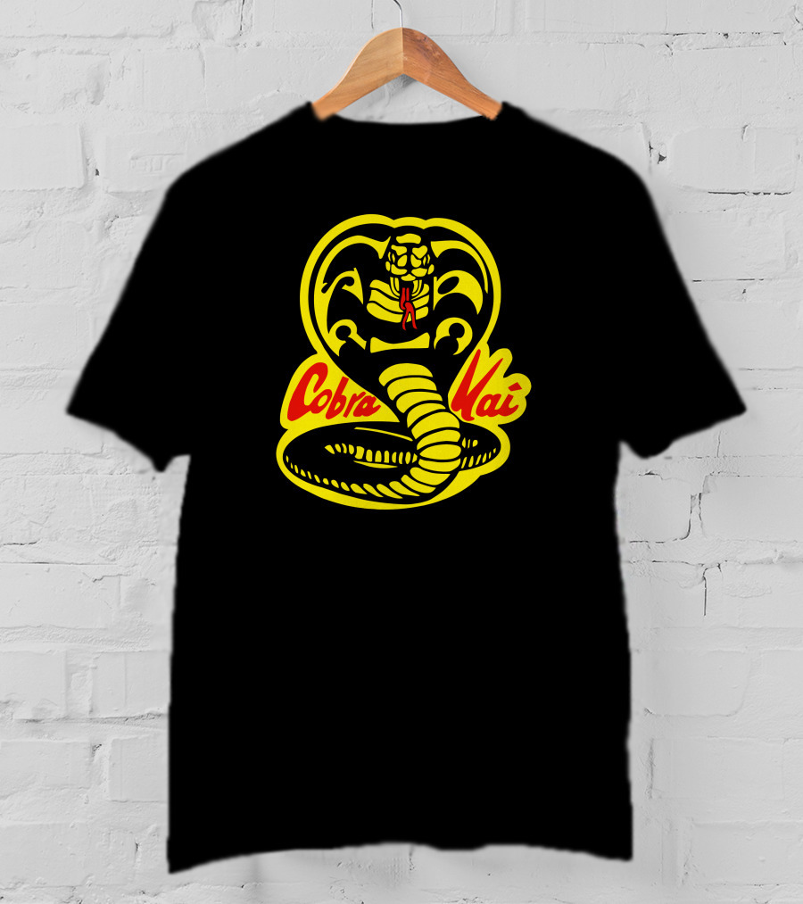 Cobra Kai Snake Logo Karate Series Yellow T-Shirt