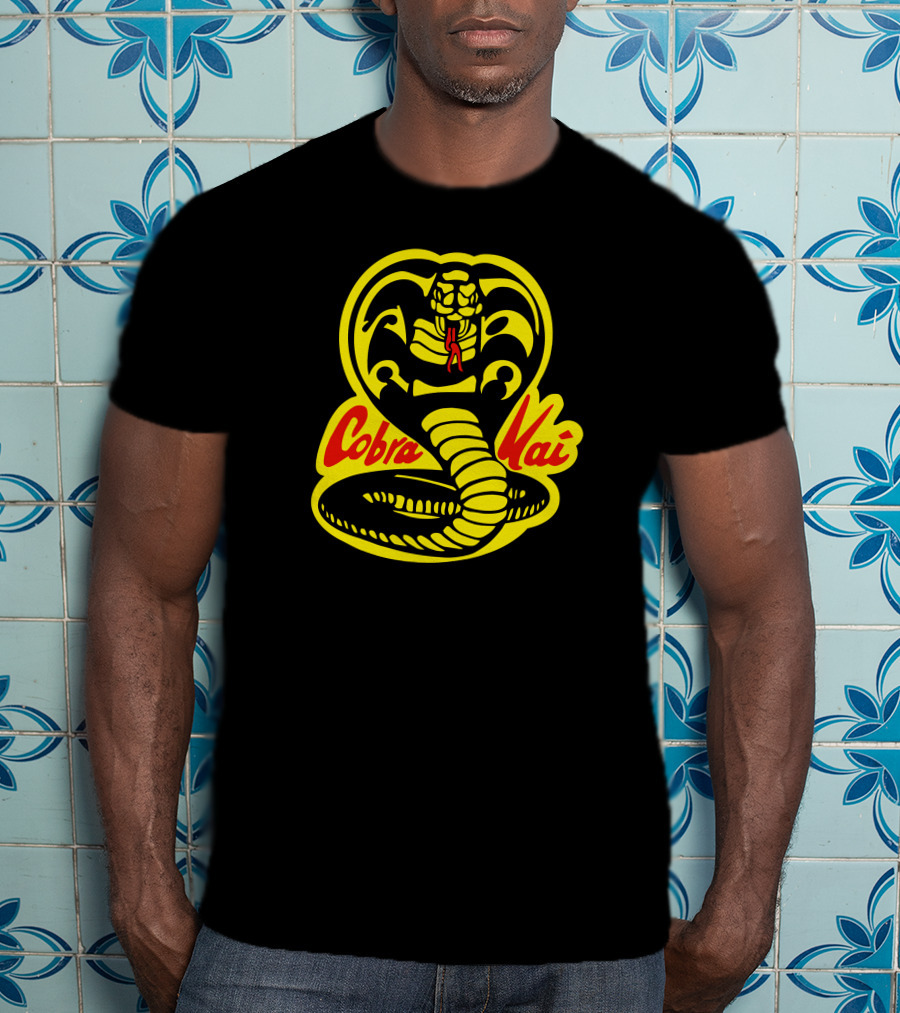 Cobra Kai Snake Logo Karate Series Yellow T-Shirt