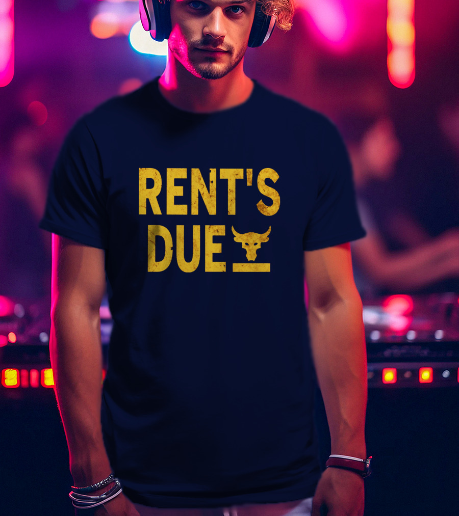 RENT'S DUE Bull Skull T-Shirt