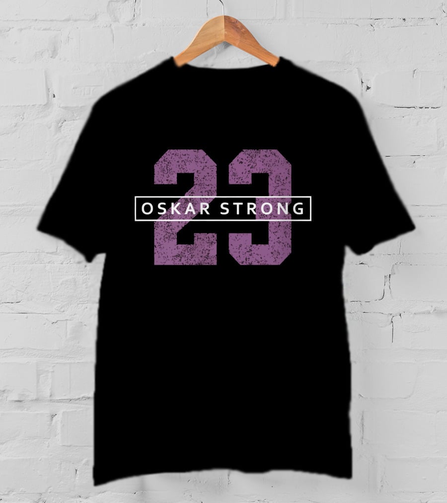 Oskar Strong 23 Purple Number T-Shirt