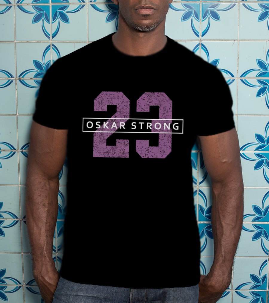 Oskar Strong 23 Purple Number T-Shirt