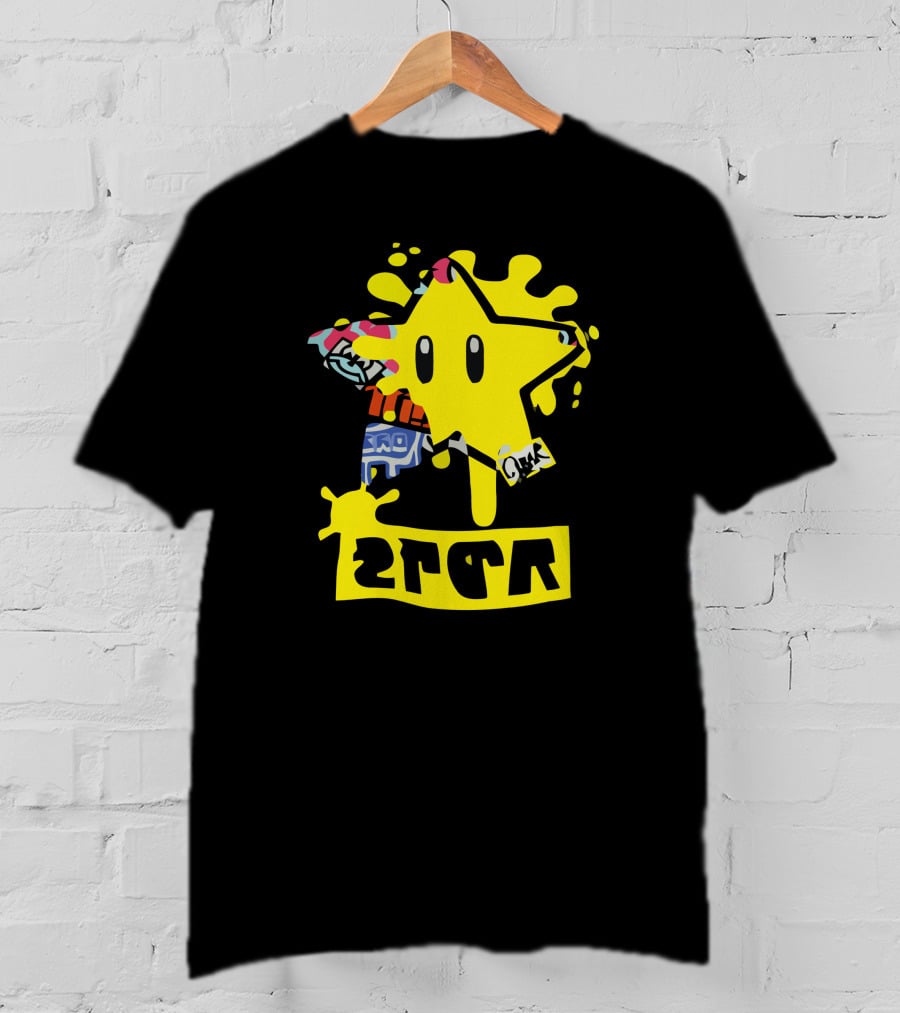Splatfest Mario Star Ink Graphic Uper 8025 T-Shirt