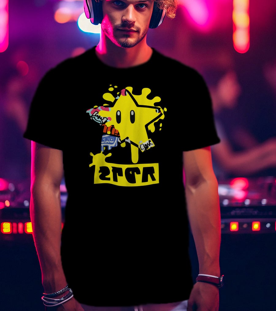 Splatfest Mario Star Ink Graphic Uper 8025 T-Shirt