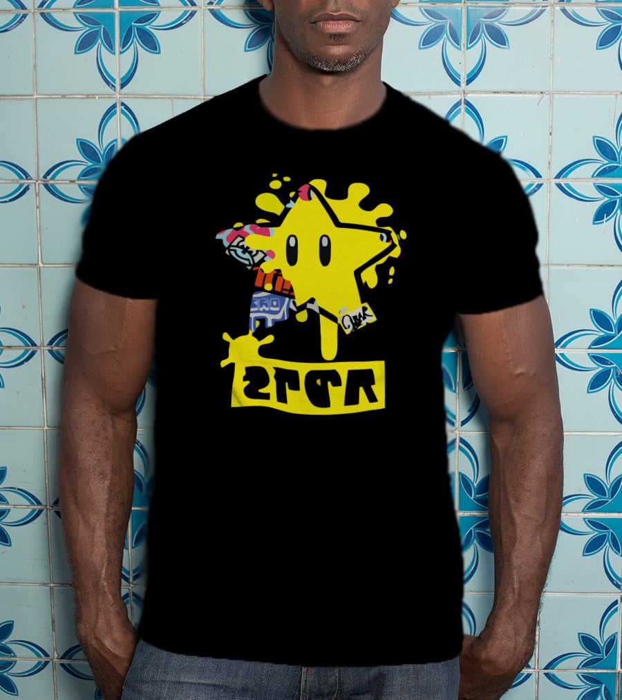 Splatfest Mario Star Ink Graphic Uper 8025 T-Shirt