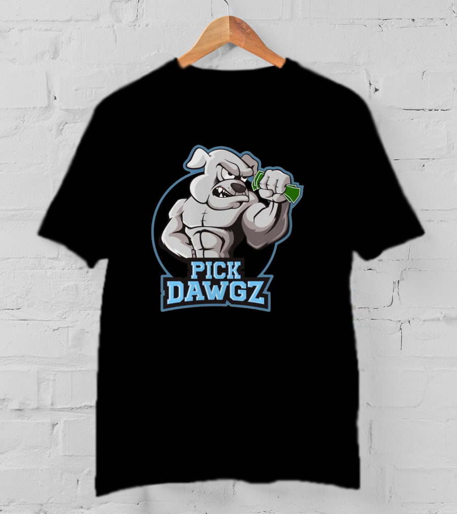 Pick Dawgz Muscular Bulldog Holding Money T-Shirt