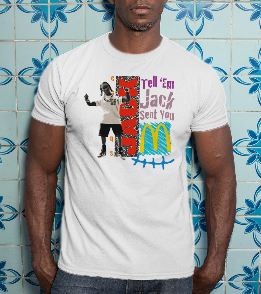 Cactus Jack Tell 'Em Jack Sent You McDonald's Smile T-Shirt