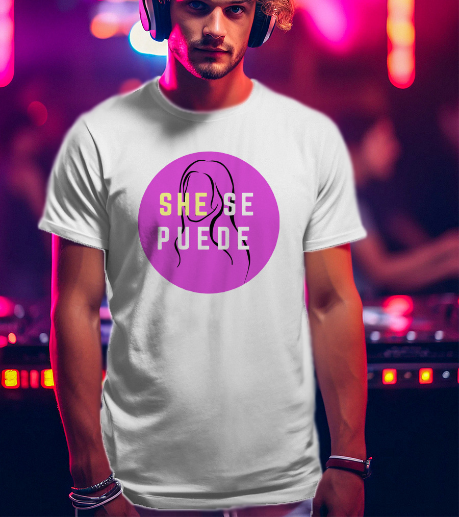 SHE SE PUEDE Purple Circle T-Shirt