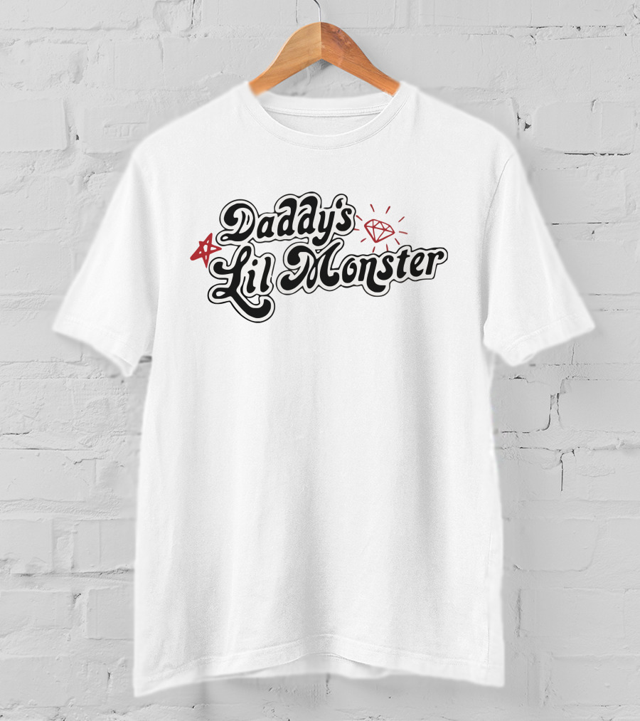 Daddy's Lil Monster Harley Quinn Inspired Diamond And Star T-Shirt