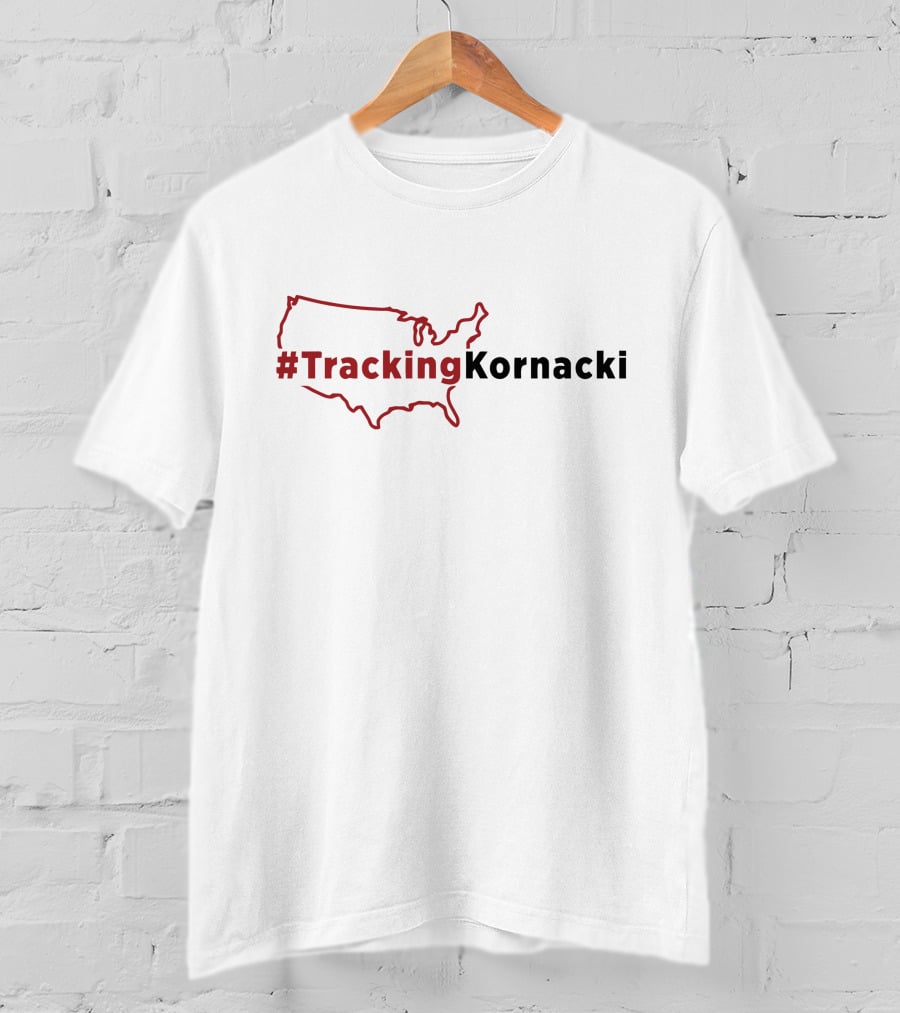 TrackingKornacki USA Map Outline T-Shirt