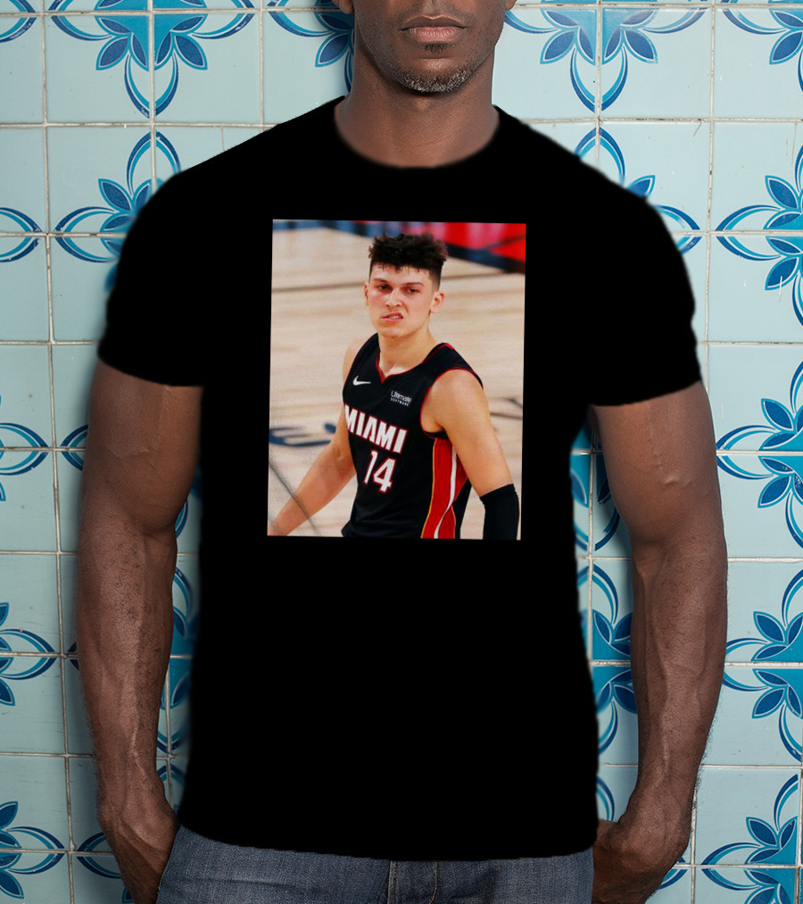 Miami 14 Tyler Herro Snarl Basketball Moment T-Shirt