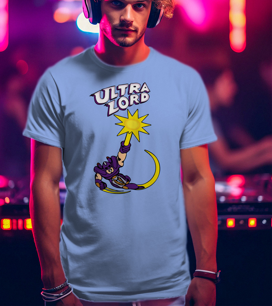 Ultra Lord Heroic Superhero Holding Star Power Burst T-Shirt