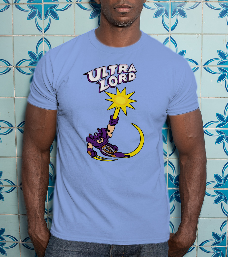 Ultra Lord Heroic Superhero Holding Star Power Burst T-Shirt