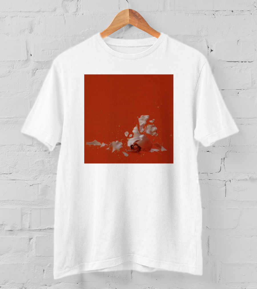 Therefore I Am Broken Egg On Orange Background T-Shirt