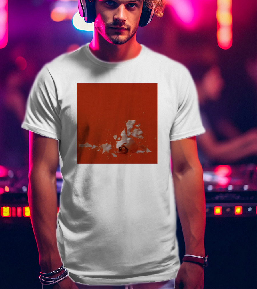 Therefore I Am Broken Egg On Orange Background T-Shirt