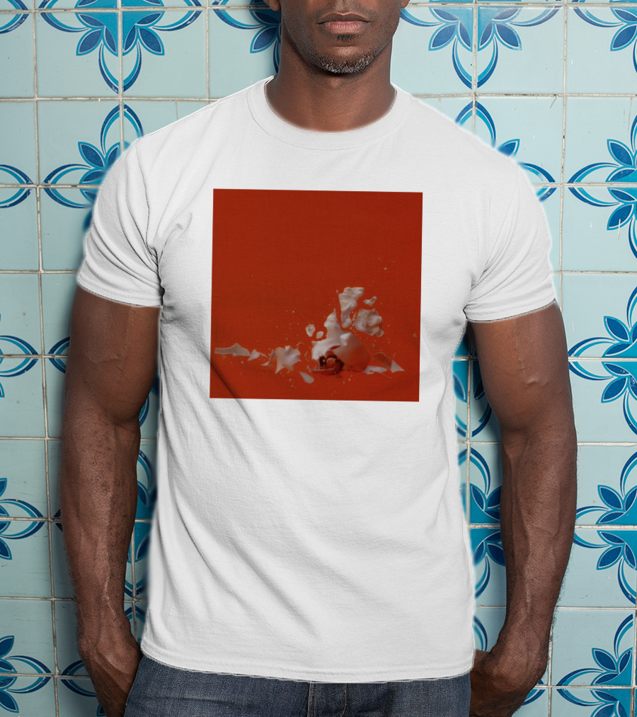 Therefore I Am Broken Egg On Orange Background T-Shirt