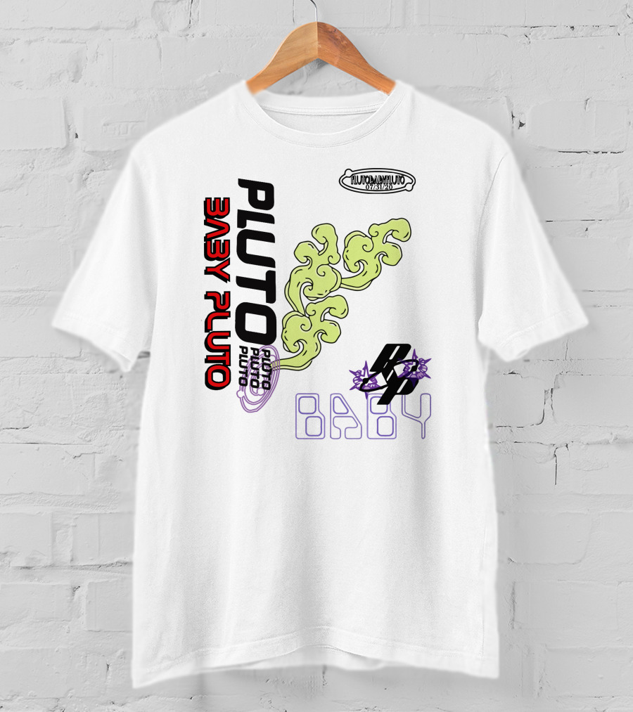Pluto Baby Pluto Futuristic Exodus Vibrations T-Shirt
