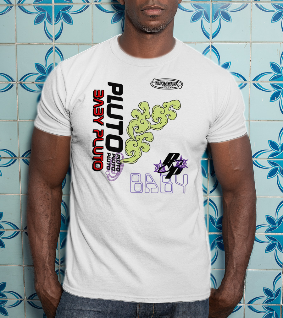 Pluto Baby Pluto Futuristic Exodus Vibrations T-Shirt