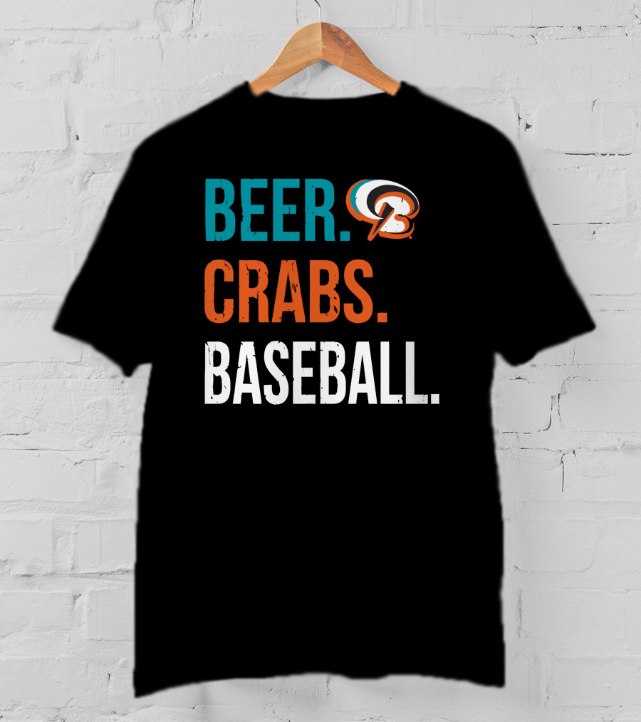 Beer Crabs Baseball Baltimore Orioles Logo Letter B T-Shirt