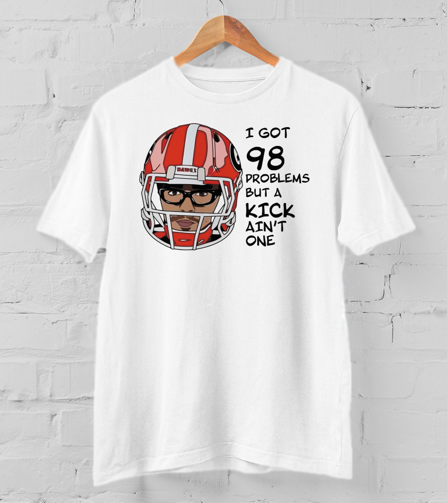 I Got 98 Problems But A Kick Ain't One Rodrigo Blankenship Football Helmet T-Shirt