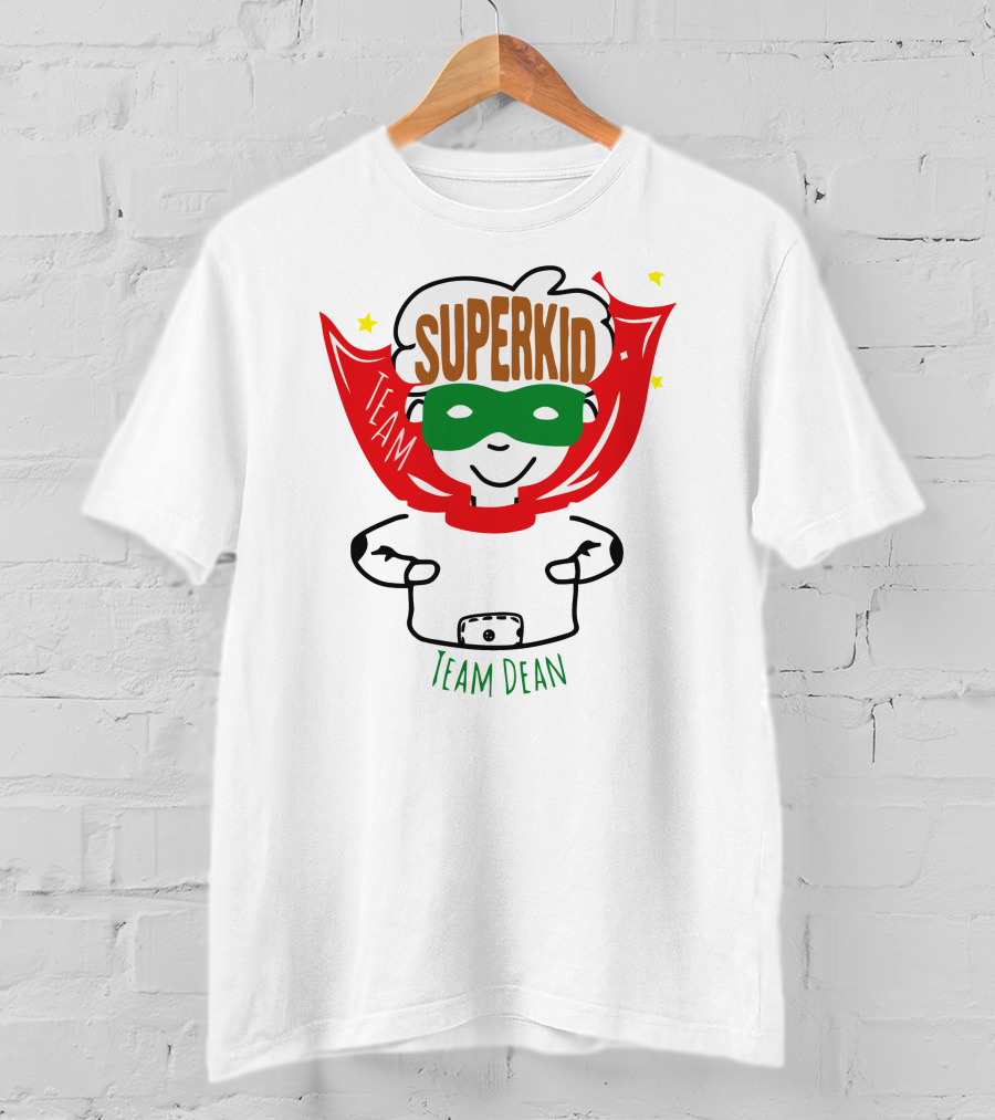 Superkid Team Dean Hero Mask Cape Stars T-Shirt