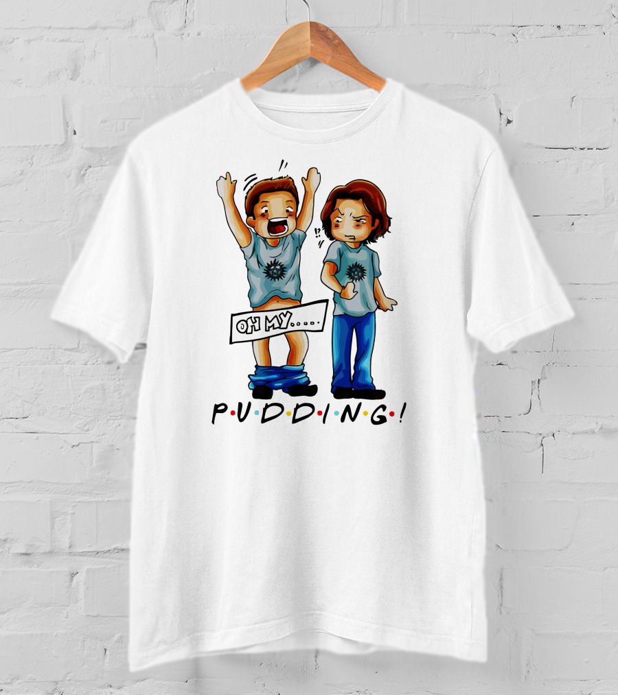 Supernatural Oh My Pudding Comic Characters T-Shirt
