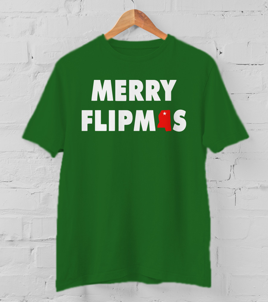 Merry Flipmas Lane Kiffin Alabama Holiday Tshirt T-Shirt
