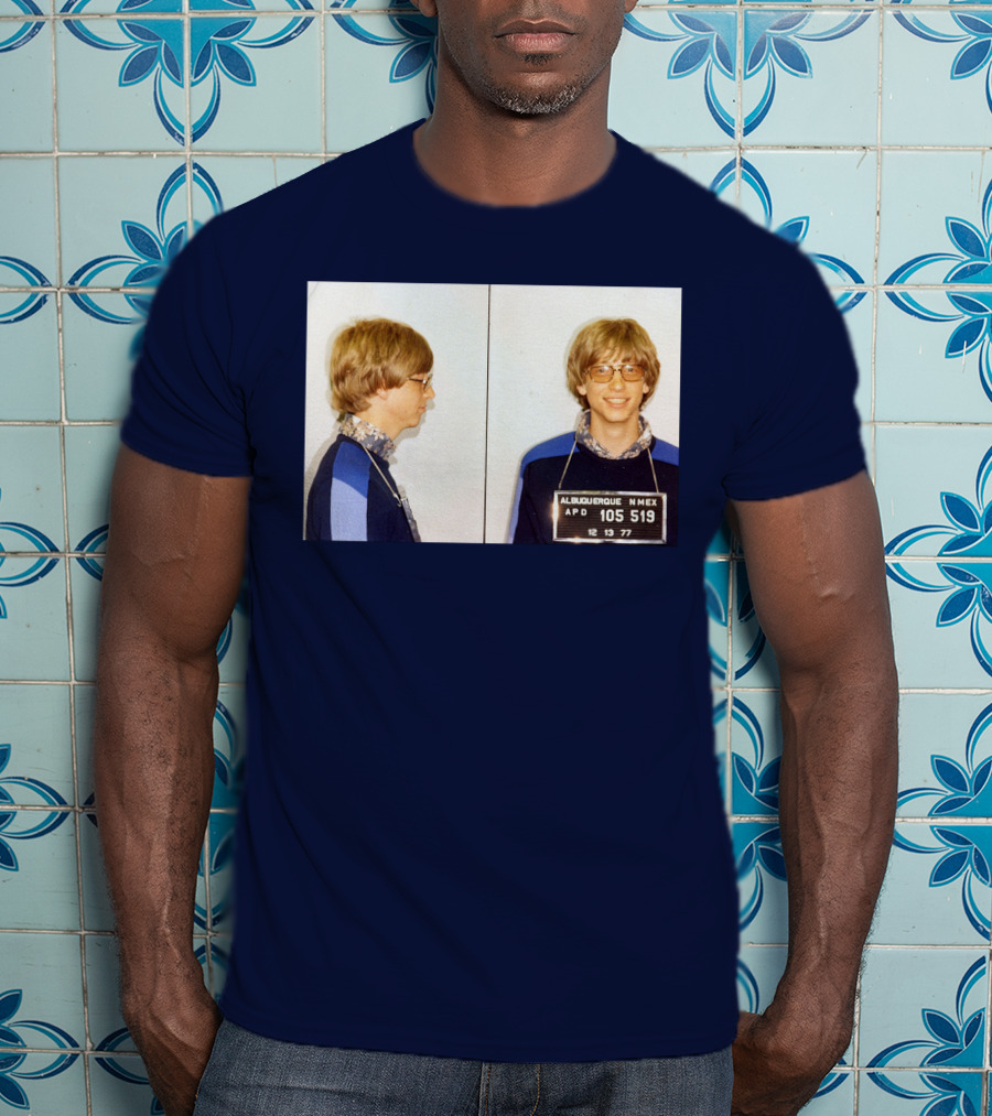 Bill Gates Albuquerque Mugshot 1977 T-Shirt