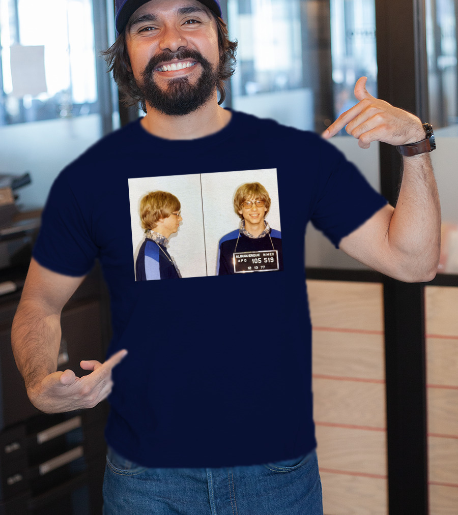 Bill Gates Albuquerque Mugshot 1977 T-Shirt