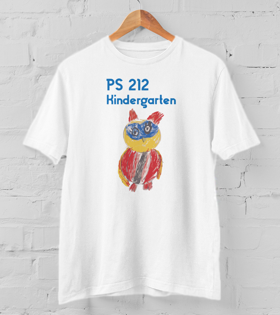 PS 212 Kindergarten Colorful Owl Drawing T-Shirt